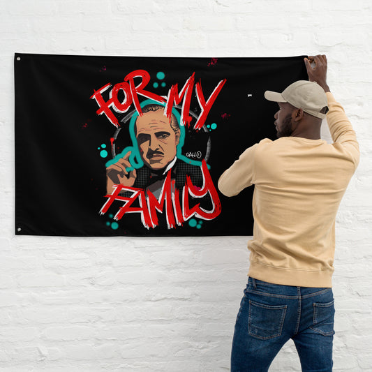 For My Family Wall Flag