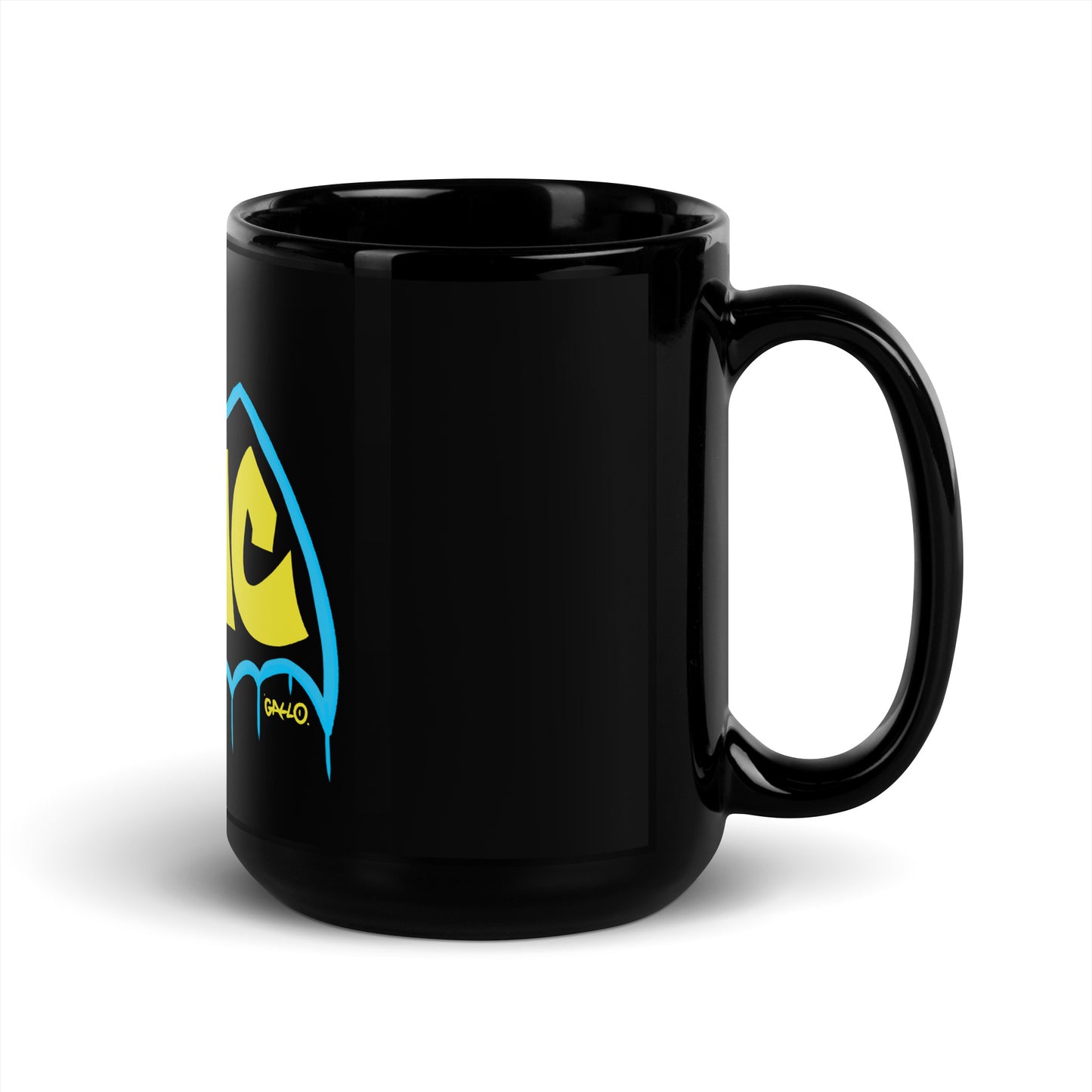Gotham Black Glossy Mug