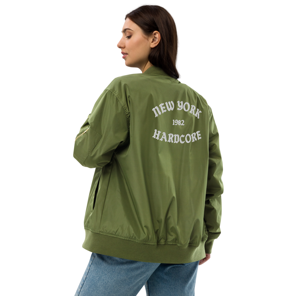 NYHC bomber jacket front & back design