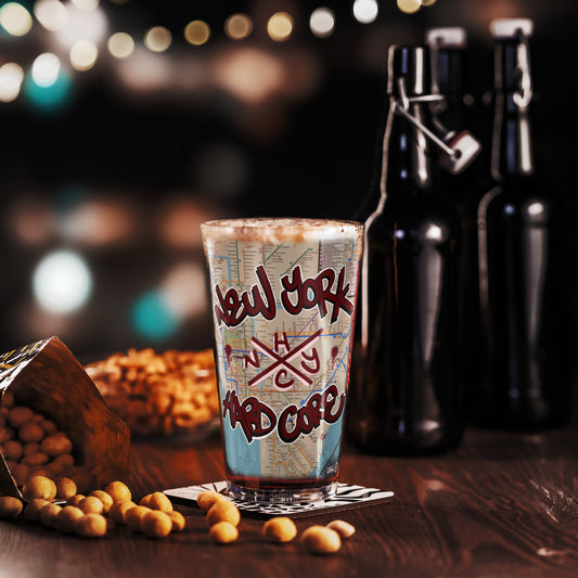 NYHC - NY MAP  Pint Glass