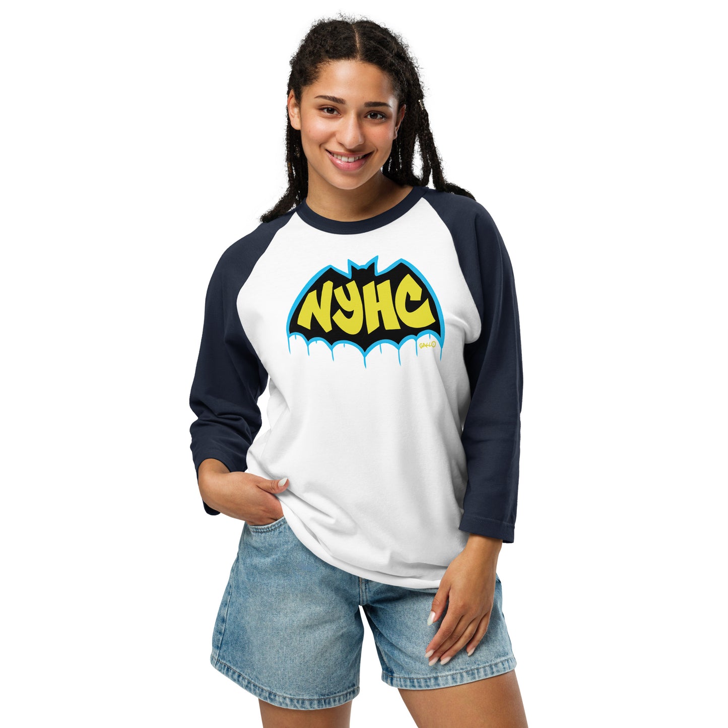 Gotham 3/4 sleeve raglan shirt