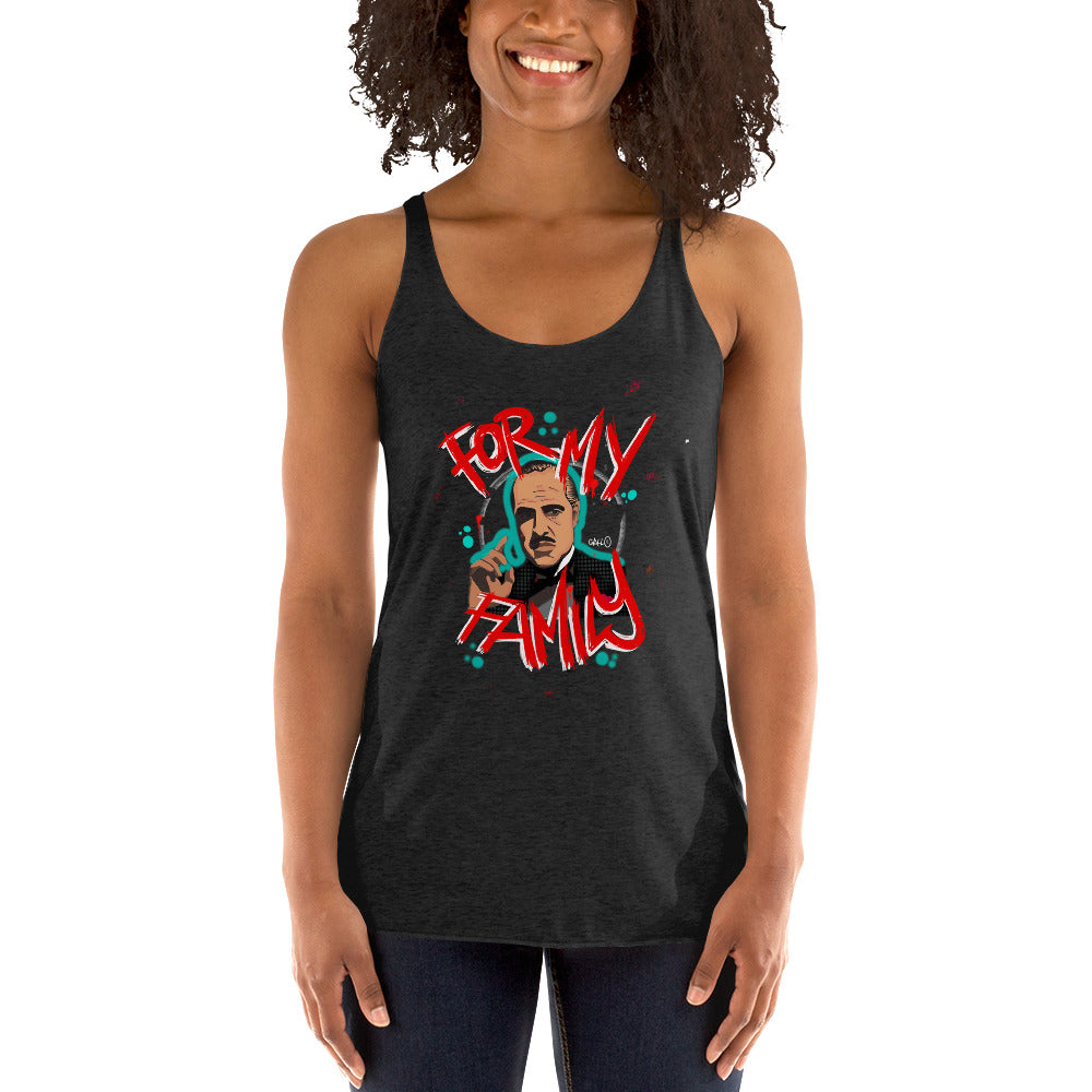 For My Family Women's Racerback Tank