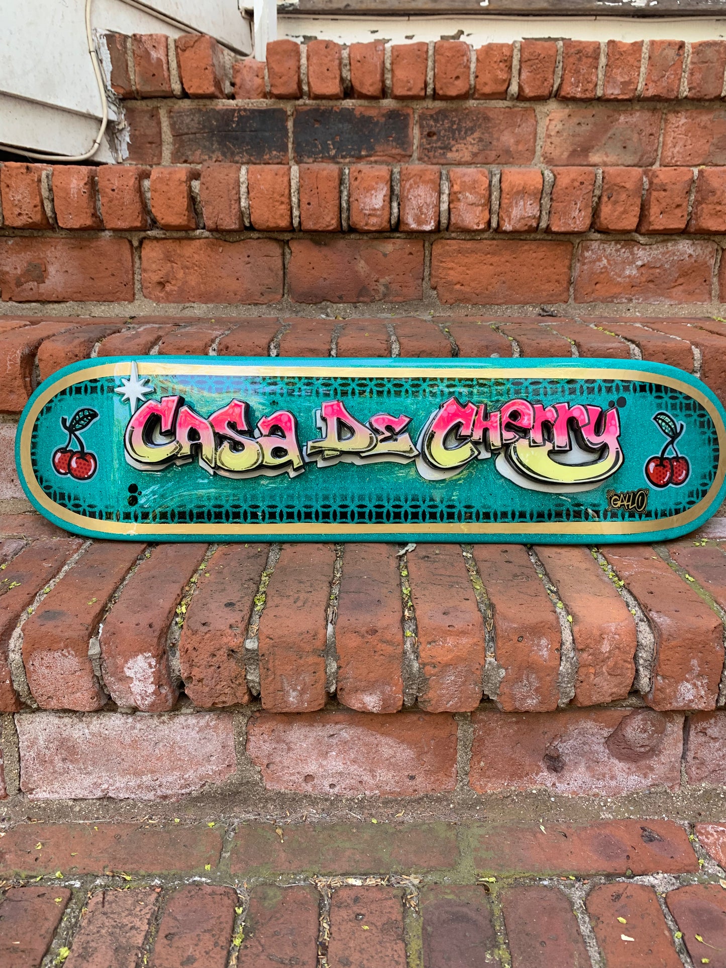 CUSTOM PAINTED EPOXY SKATEBOARD DECK