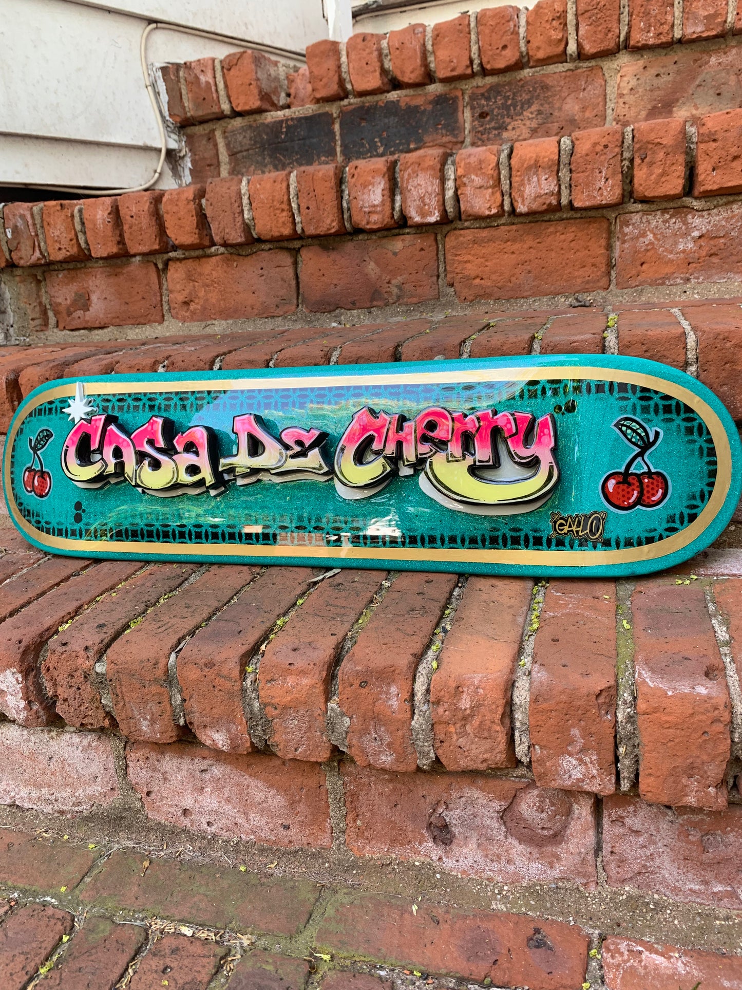 CUSTOM PAINTED EPOXY SKATEBOARD DECK