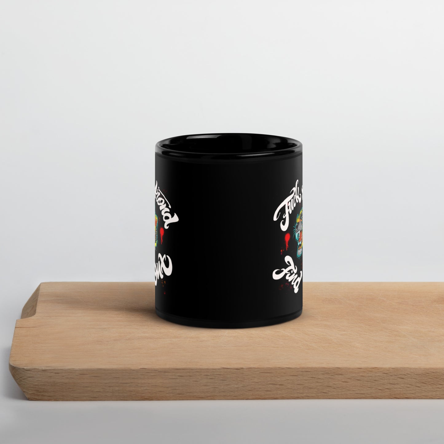 Fuck Around Find Out Black Glossy Mug