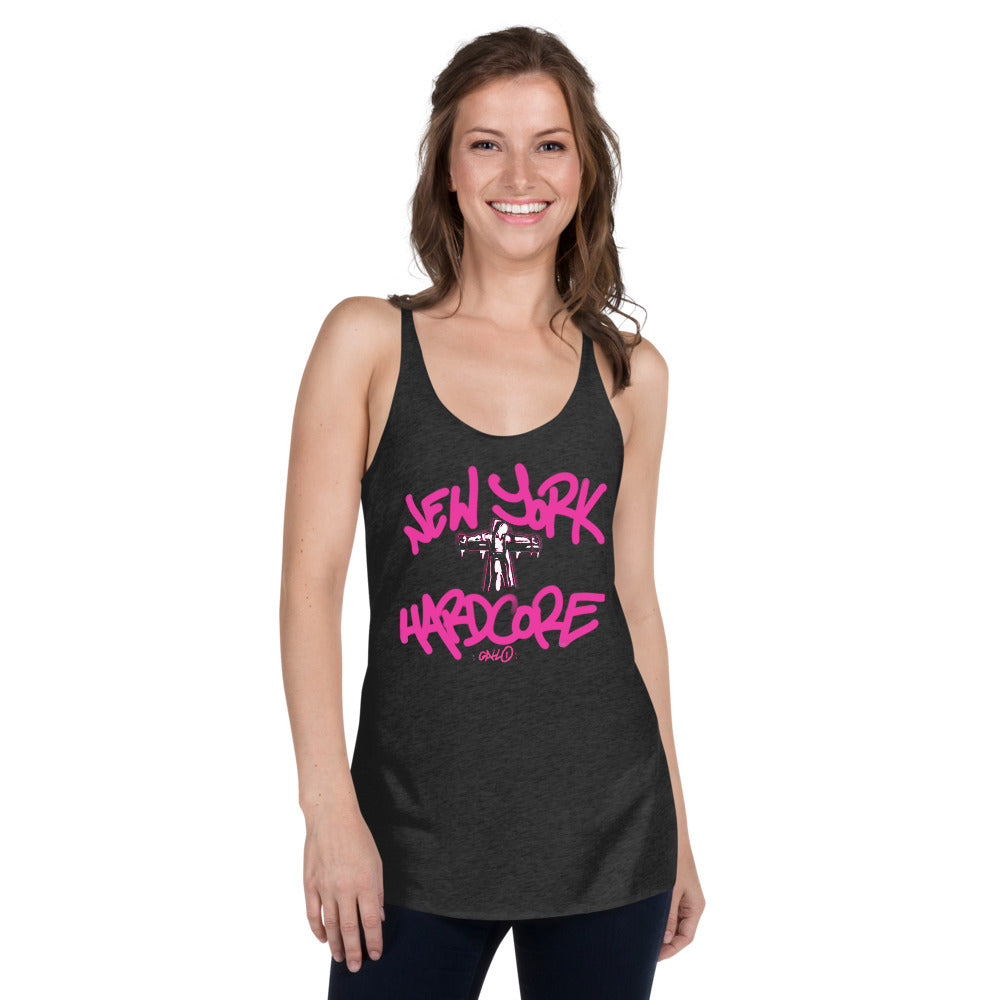 NYHC Crucified- Pink Racerback Tank