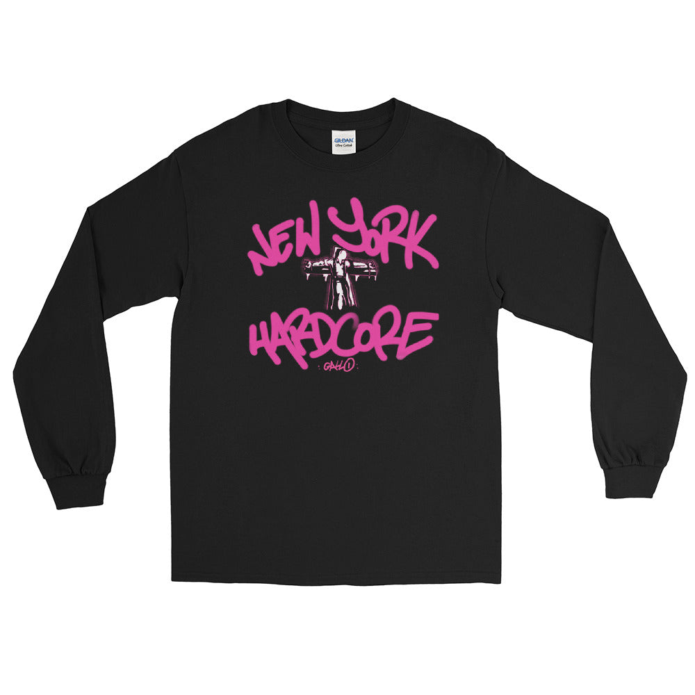 NYHC Crucified -Pink Long Sleeve Shirt