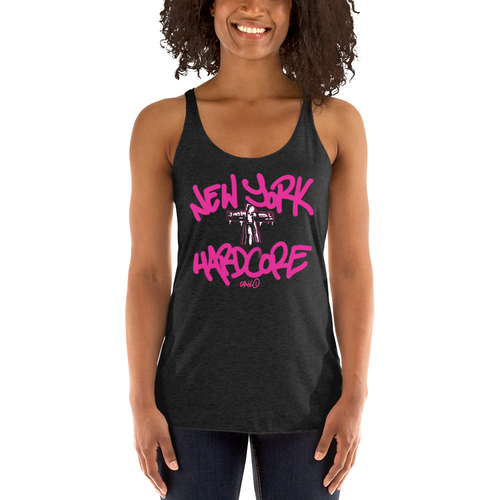 NYHC Crucified- Pink Racerback Tank