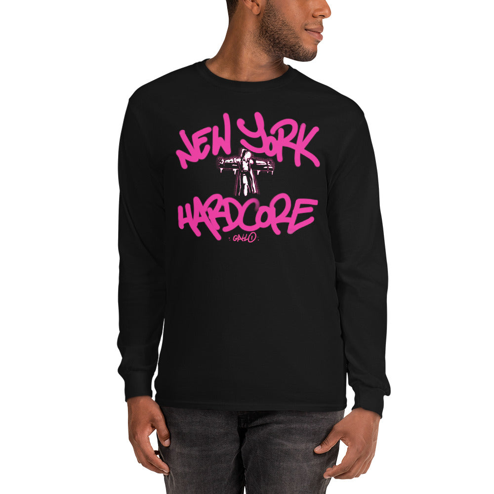 NYHC Crucified -Pink Long Sleeve Shirt