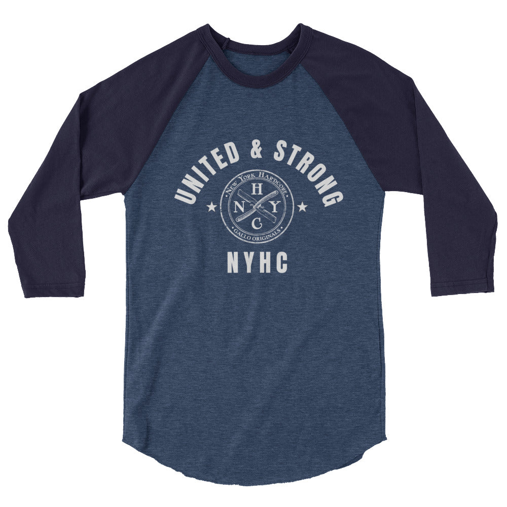 United and Strong -3/4 sleeve raglan shirt