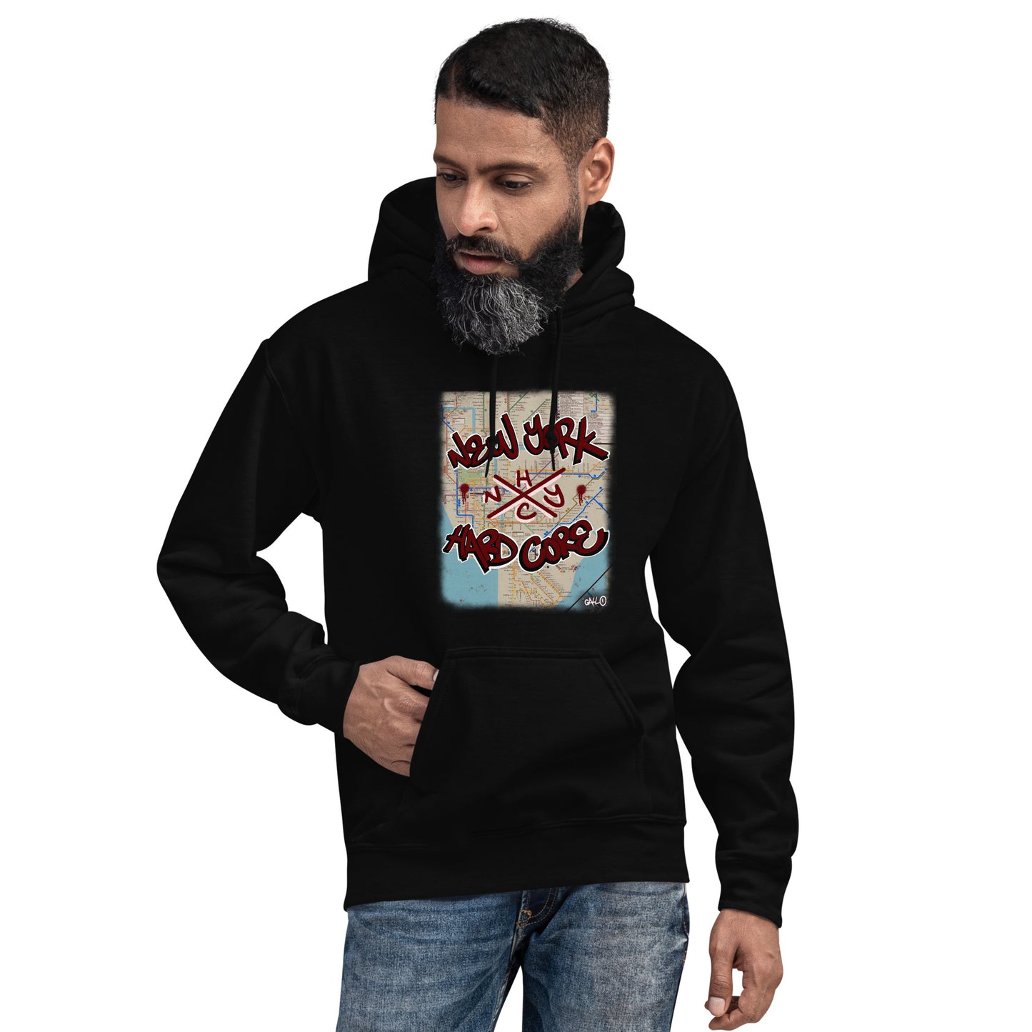 NYHC - New York Map -Unisex Hoodie