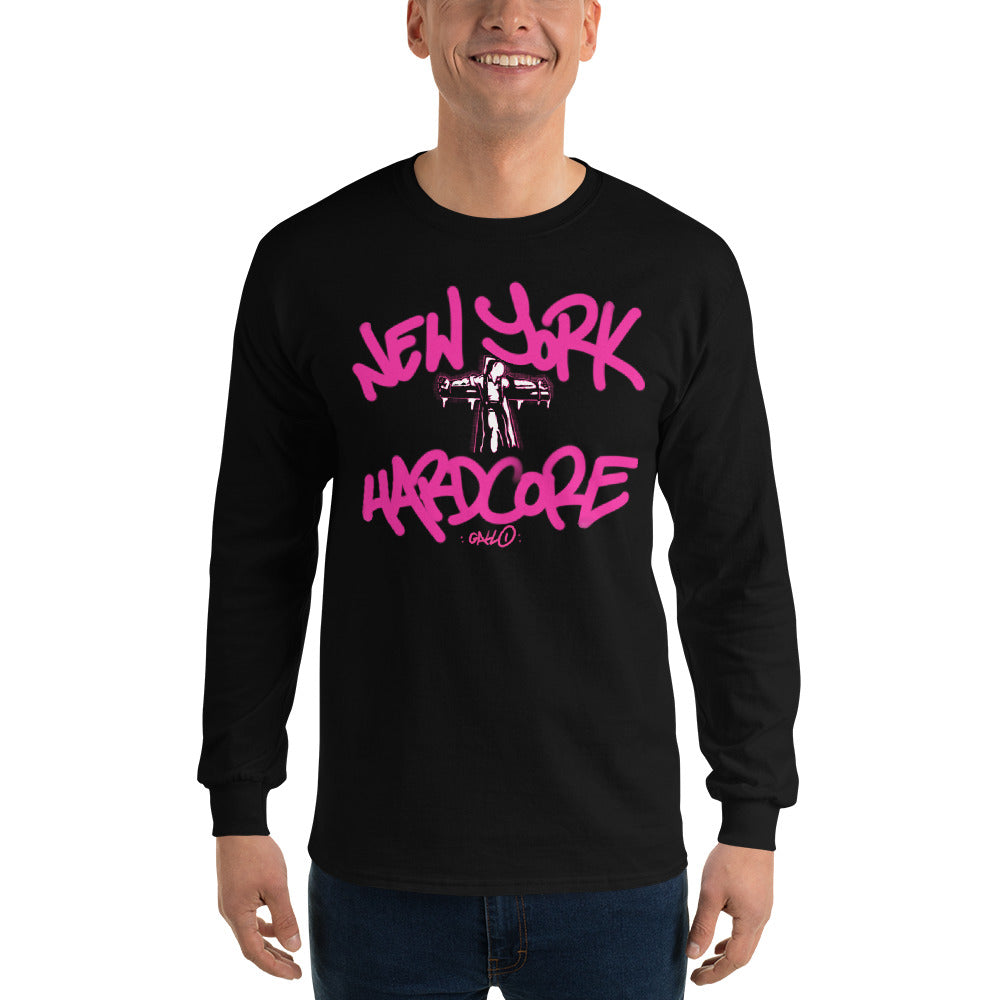 NYHC Crucified -Pink Long Sleeve Shirt