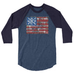 NYHC Flag 3/4 sleeve raglan shirt